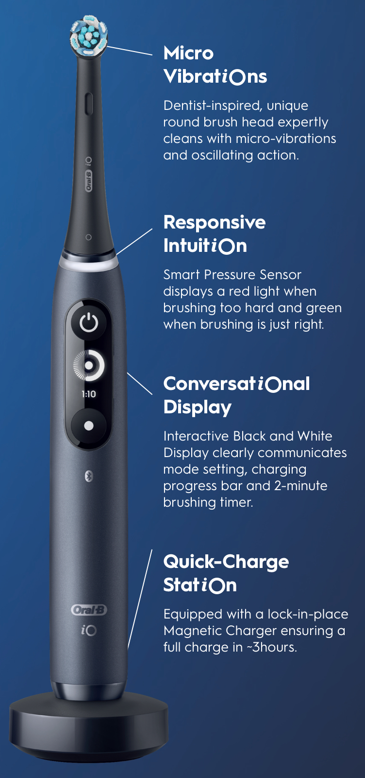 iO Series 7G Electric Toothbrush, Black Onyx